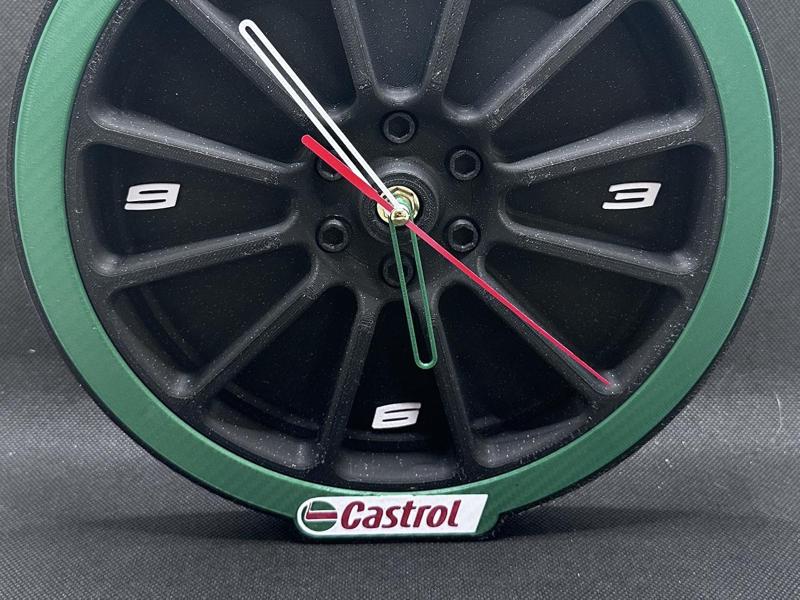 Analog Clock in Wheel Shape – Castrol Model