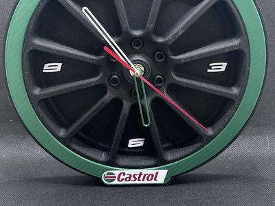 Analog Clock in Wheel Shape – Castrol Model