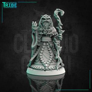 (0097) Male felinid sorceror wizard with a magic club