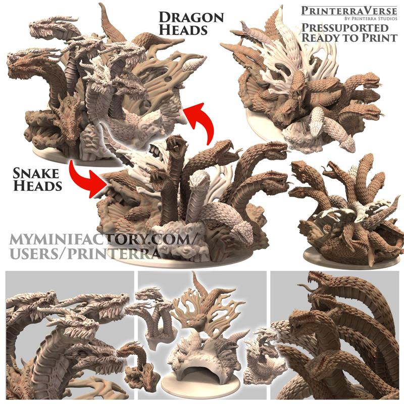 003-1-037 JAPAN Serpent Demon God Yamata no Orochi with 2 Heads Variants