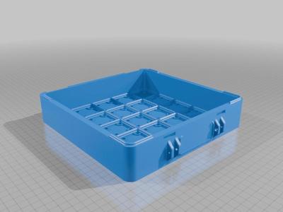 [Gridfinity] 5x5x 6U/8U/10U/12U box stackable with sliding lock, handle and lable