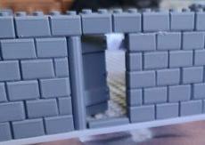 Wooden door - Compatible with Lego (r) Bricks and 25mm TTRPGs such as D&D (r)