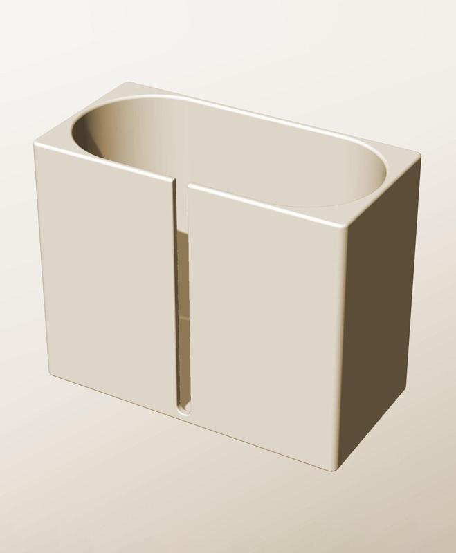 CX96-170-SB Stacking slotted module bin for modern home decor