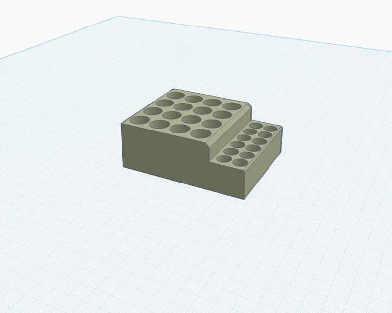 BATTERY HOLDER 4X4 2X6 FOR AA AND AAA BATTERIES FITS IN IKEA MOPPE DRAWERS