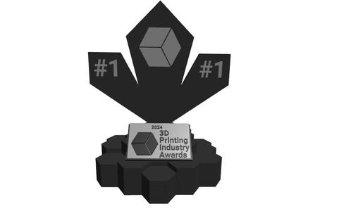 hex trophy for the 3D Printing Industry Awards