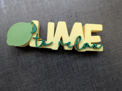 Lime to relax lettering 