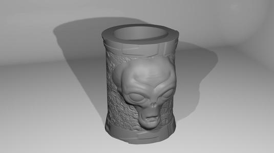 Alien Head Beer Can Holder / Koozie
