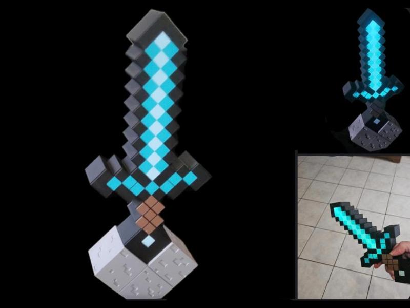 Minecraft sword rechargeable lamp or no lamp 