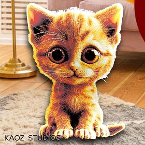 Kitten wall art kitty wall decor 3d optical illusion kitten figurine wall decoration