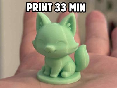 Happy Chibi Fox – 33min No-Support Cute Print