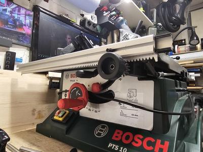 Bosch PTS10 Table Saw to Dewalt conversion/modification