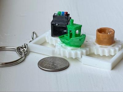 Figet Benchy with mini P1S and spool: print in one
