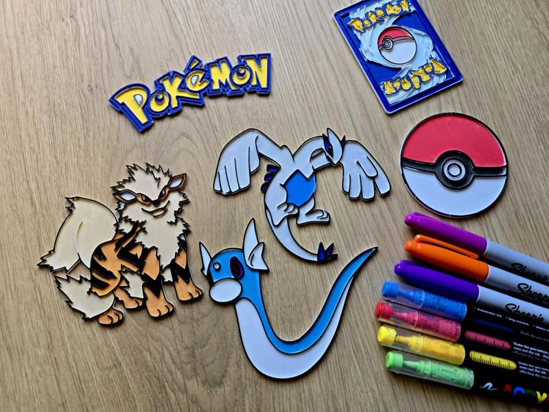 Pokemon Dratini Lugia Arcanine DIY Coloring Pack
