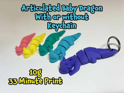 Articulated sleepy baby dragon (print in place)