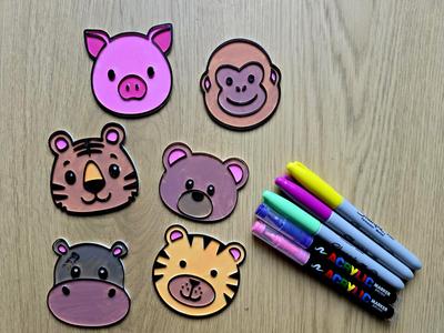 Animal Head DIY Color Cute Pack Creative Activity