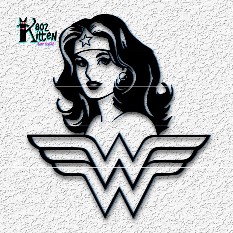 wonder woman logo wall art Linda Carter super hero fanart