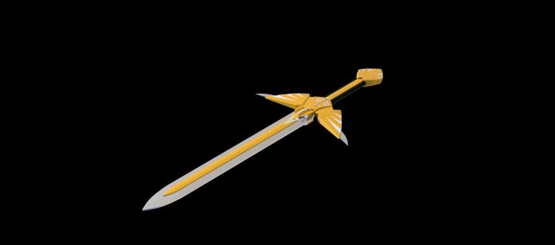 Golden Eagle Sword: Custom made Power Ranger Sword STL file (3D Print File)