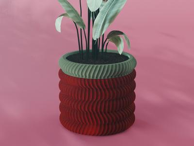 Sora Planter Pot, Scalloped Reverse Sine | Small, Medium, Large | Self Watering and Drip Tray 