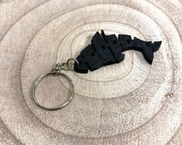 Articulated orca keychain