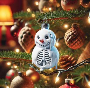 Frosty Bones - Christmas Tree Ornament