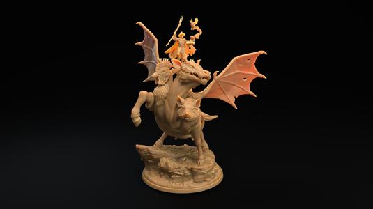 Farmomancer Riding Barnyard Chimera