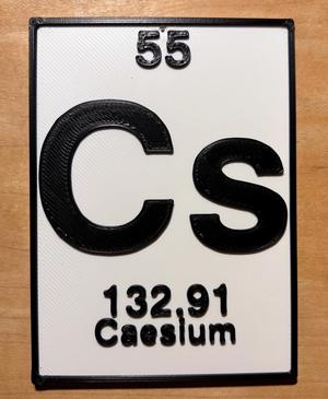 Cs - Cesium | Spelements | Periodic Table of Elements Decor