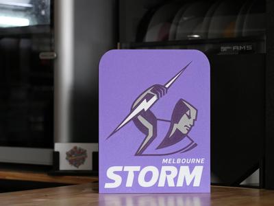 NRL Rugby Melbourne Storm LED Light Box - New Logo