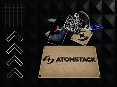 Business card and QR keychain key chain wood-pla engraving