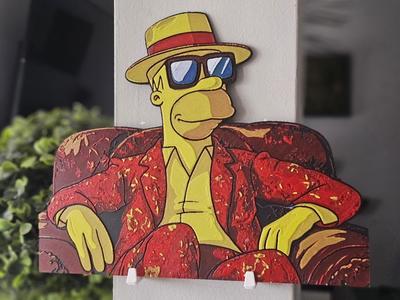 Classy Homer Textured 3D Hueforge Art