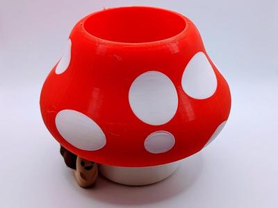 Mushroom Planter with Snail