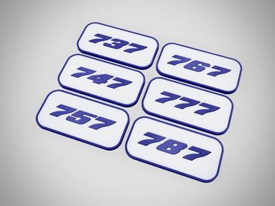 Boeing Number Plates