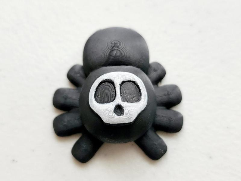 Kawaii Skull Spider Figurine & Keychain