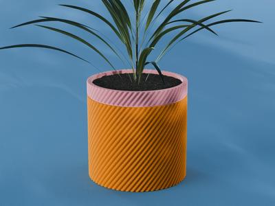 Mizu Planter Pot, Scalloped Diagonal | Small, Medium, Large | Self Watering and Drip Tray 