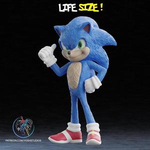 Life Size Sonic 3D Printer File STL