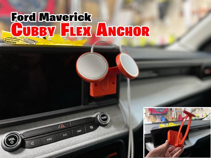 Ford Maverick Cubby Flex Anchor (FITS and Blank slate provided)