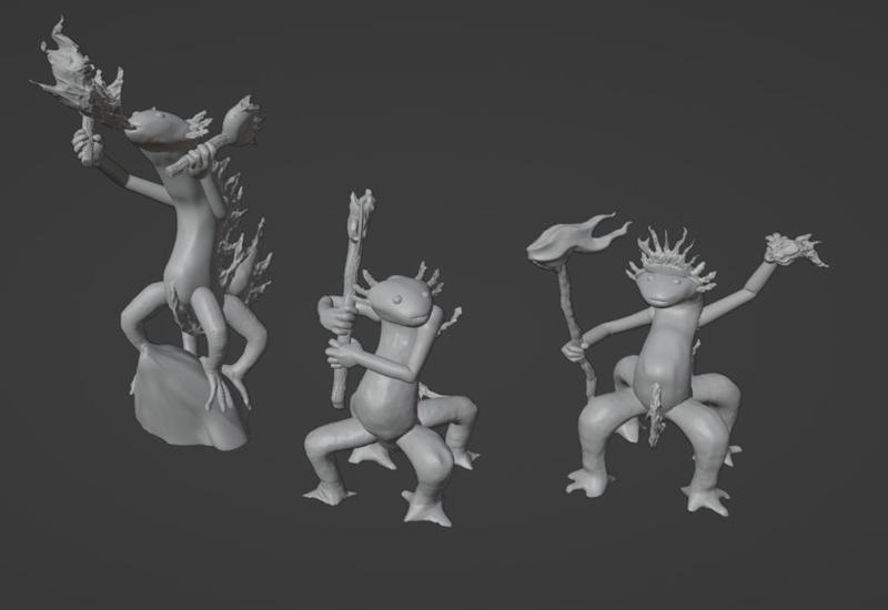 Axolotl Salamander FIre Elemental Regiment 2