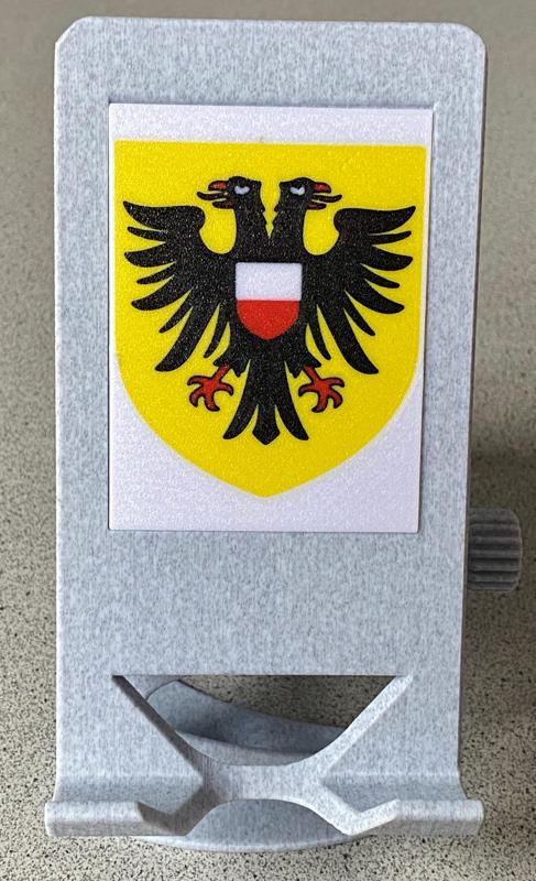 Multi-color Cover Plate for revised Phone Holder (here: Crest of Lübeck)