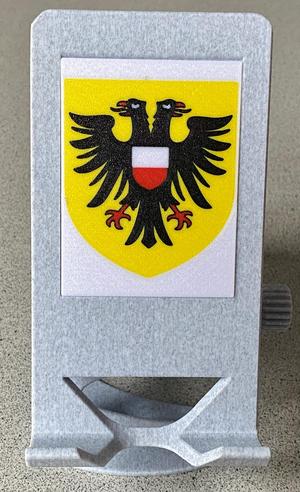 Multi-color Cover Plate for revised Phone Holder (here: Crest of Lübeck)