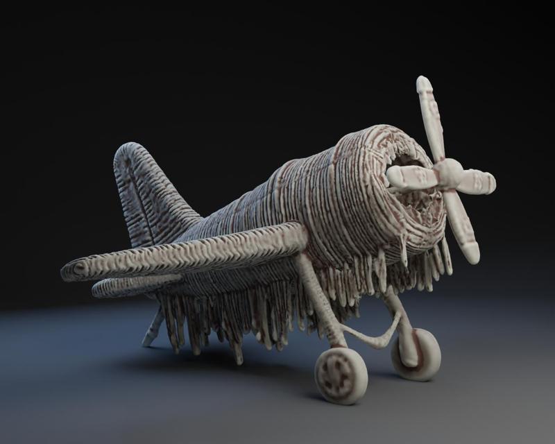 John Frum Cargo Cult Wicker Cargo Plane.