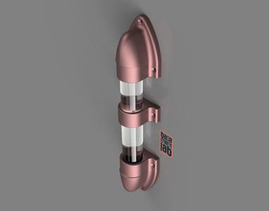 Steampunk Style Offset Wall Flange Ø50mm