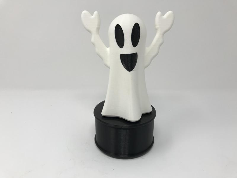 Animated & Illuminated Happy Ghost