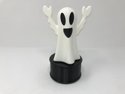 Animated & Illuminated Happy Ghost