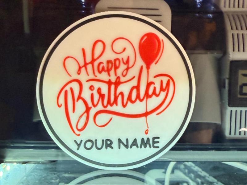 EDITABLE HAPPY BIRTHDAY COASTER  