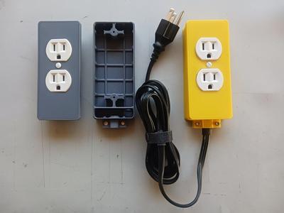 Electrical outlet / receptacle power strip generator