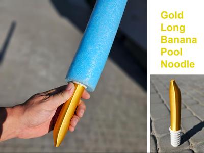 Gold Long Banana Pool Noodle – Print-in-place