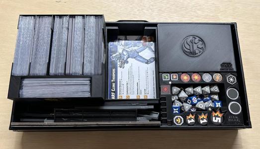 Shatterpoint Card and token Organizer sized for Tablewar Tower Case