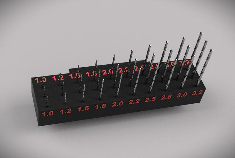 Magnetic detachable drill organizer for small drills