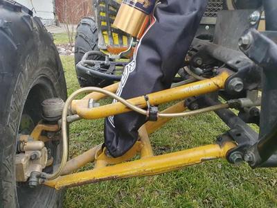 ATV quad rubber brake line holder