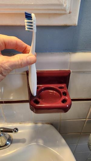 Wide Toothbrush adapter for old style toothbrush holder