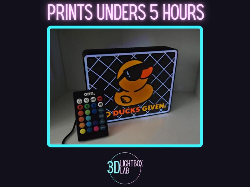 No Ducks Given (Lightbox Decor)